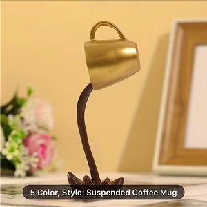 1pc Floating Coffee Cup Mug Sculpture Kitchen Decor Pouring Spilling Decoration